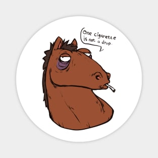 horse with a cigarette Magnet